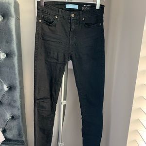 7 for all mankind black jegging jeans